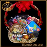 Etno poklon iz Srbije poklon korpa Srbija