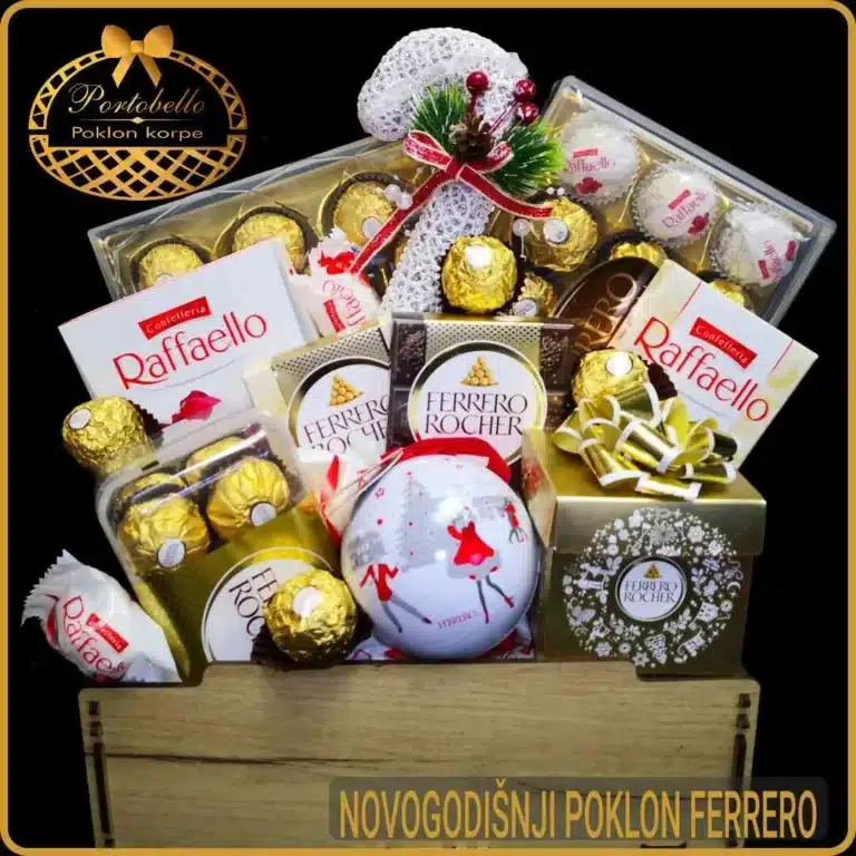 novogodišnji poklon Ferrero sa slatkišima
