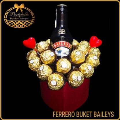 Poklon za devojku Ferrero buket Baileys