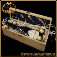 Poklon kutija sa vinom natur