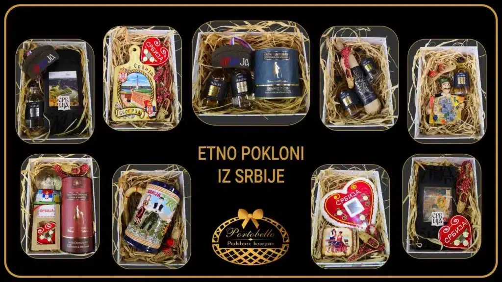 Etno pokloni iz Srbije prodavnica poklona Poklon korpe Portobello