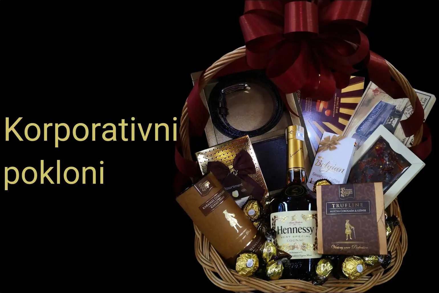 korporativni pokloni hero slika poklon korpa sa hennessy i čokoladama