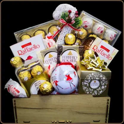 novogodisnji poklon ferrero rocher raffaello gajbica