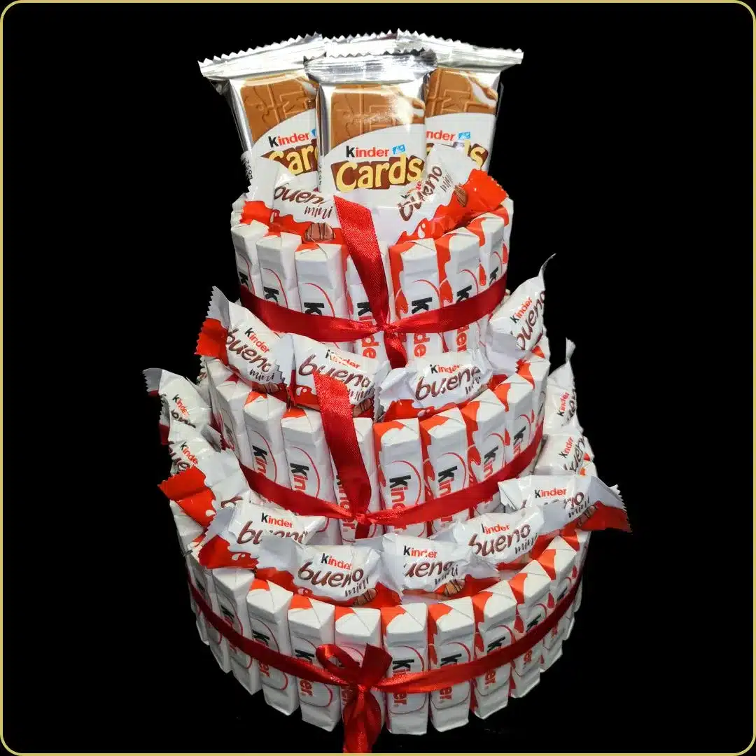 kinder torta sa bueno i cards čokoladicama