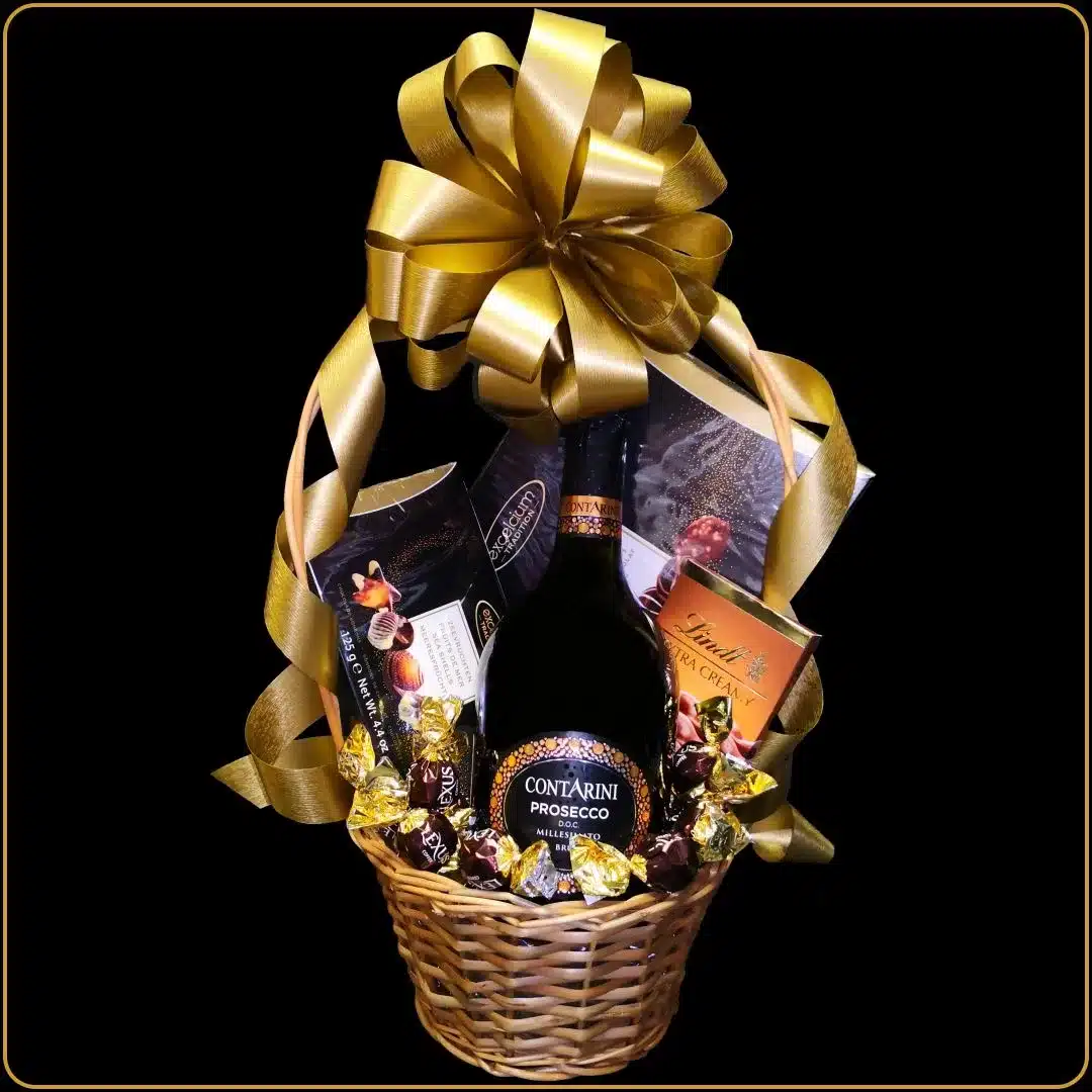 poklon korpa contarini sa prosekom i čokoladama