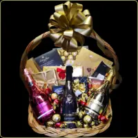 poklon korpa jp chenet trio sa šampanjcem i čokoladama za žene