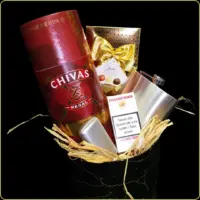 poklon set chivas viski cigarilosi pljoska cokolada
