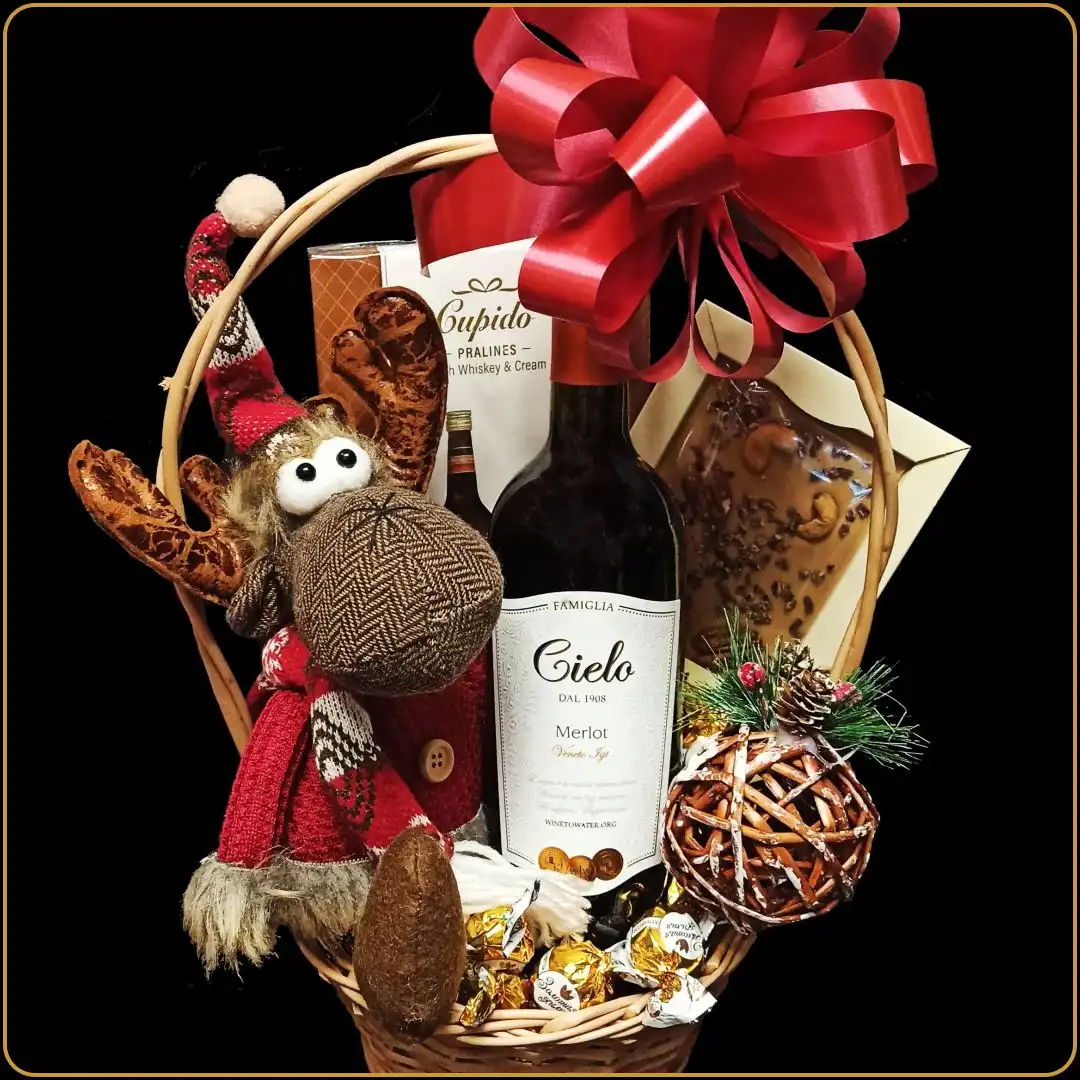 novogodisnji poklon merlot sa vinom i irvasom