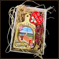 etno poslovni poklon set srbija sa suvenirima beograd srce opanak