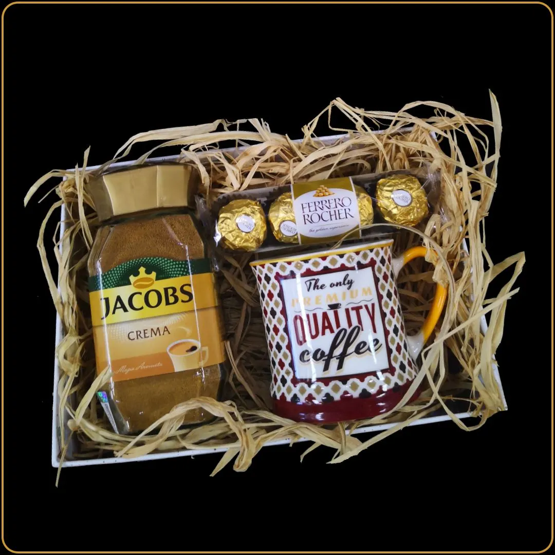 poslovni poklon set coffee sa jacobs kafom i ferrero kuglama