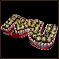 ferrero i kinder poklon u obliku natpisa i love you