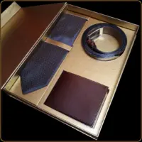 elegantan poklon set kravata kais novcanik braon za muskarca