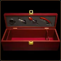 kutija za vino sa priborom i mestom za bocu vina