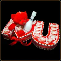 kinder set I love you poklon za devojku sa čokoladicama i vinom