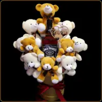 poklon jack meda sa viskijem i medvedićima za muškarca