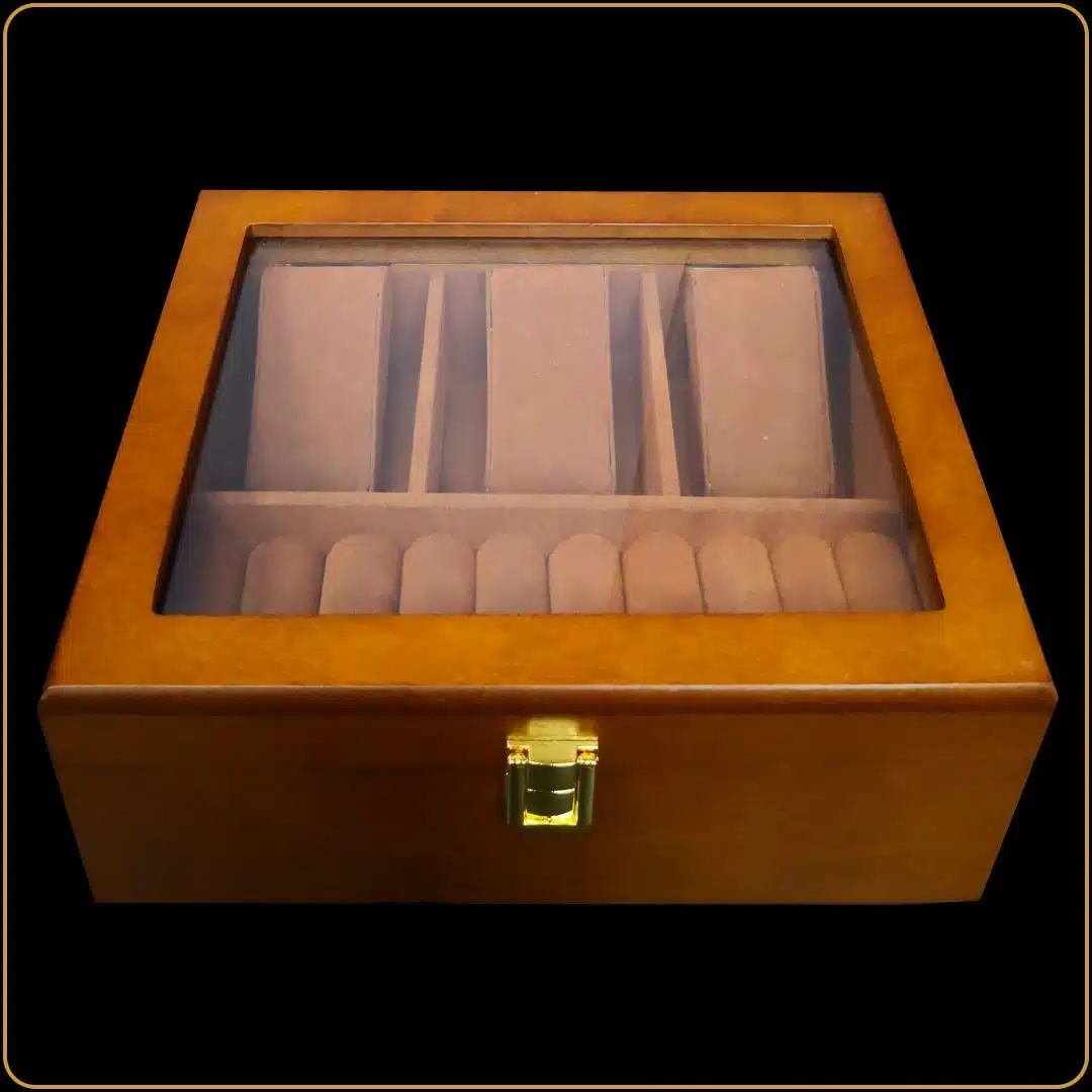 elegantna kutija za čuvanje nakita i satova sa staklom