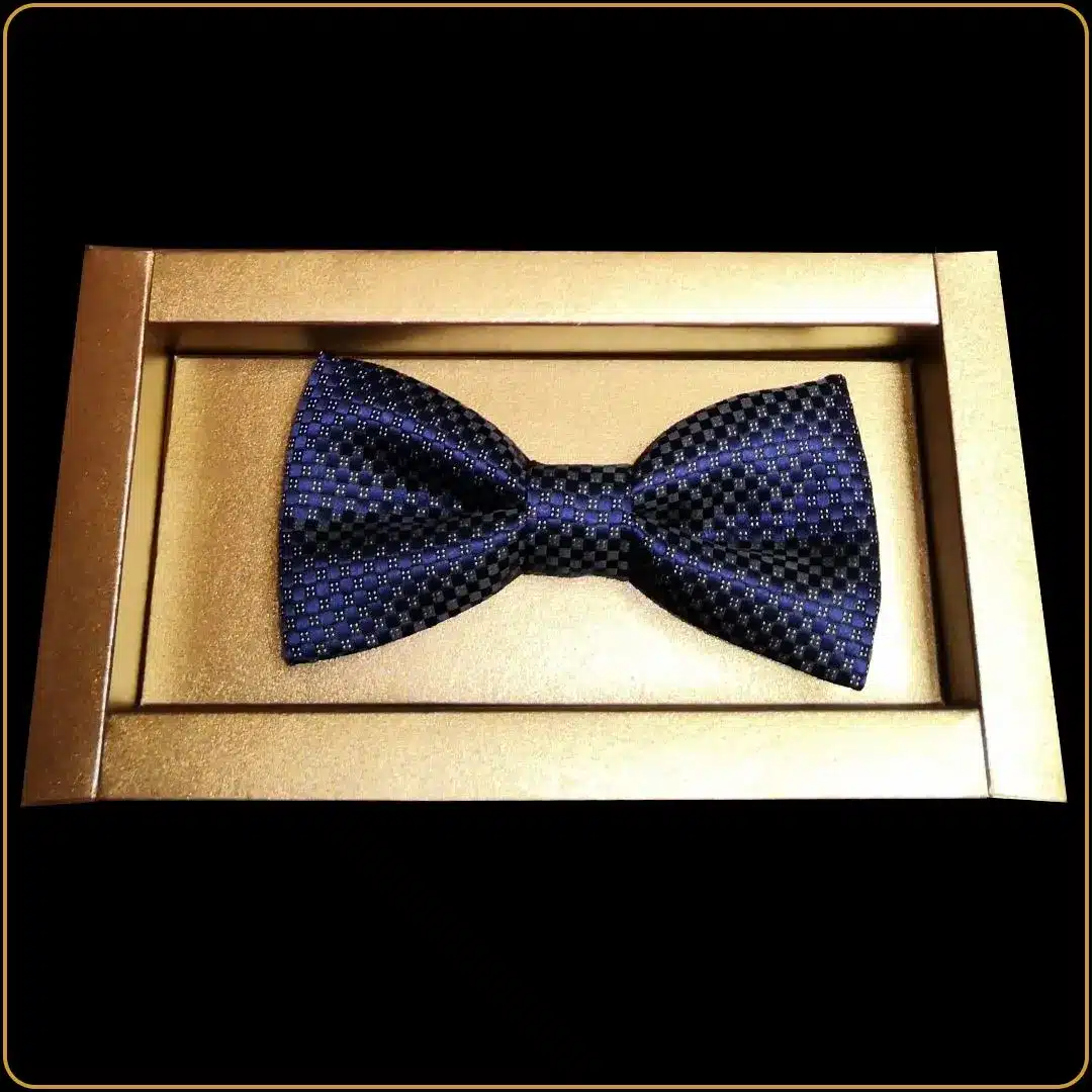 leptir mašna teget u poklon kutiji za muškarca