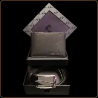 elegantan poklon set novcanik kais crni za njega