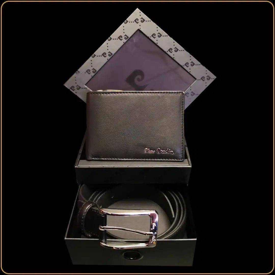 elegantan poklon set novcanik kais crni za njega