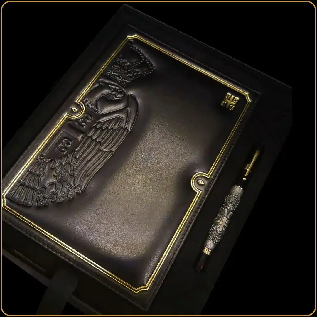 set srbija silver poklon rokovnik i posrebrena olovka