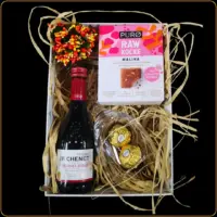 poslovni poklon syrah sa crvenim vinom i čokoladom