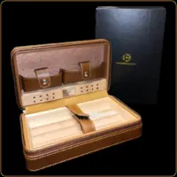 kožni hjumidor braon poklon za muškarca ljubitelja cigara