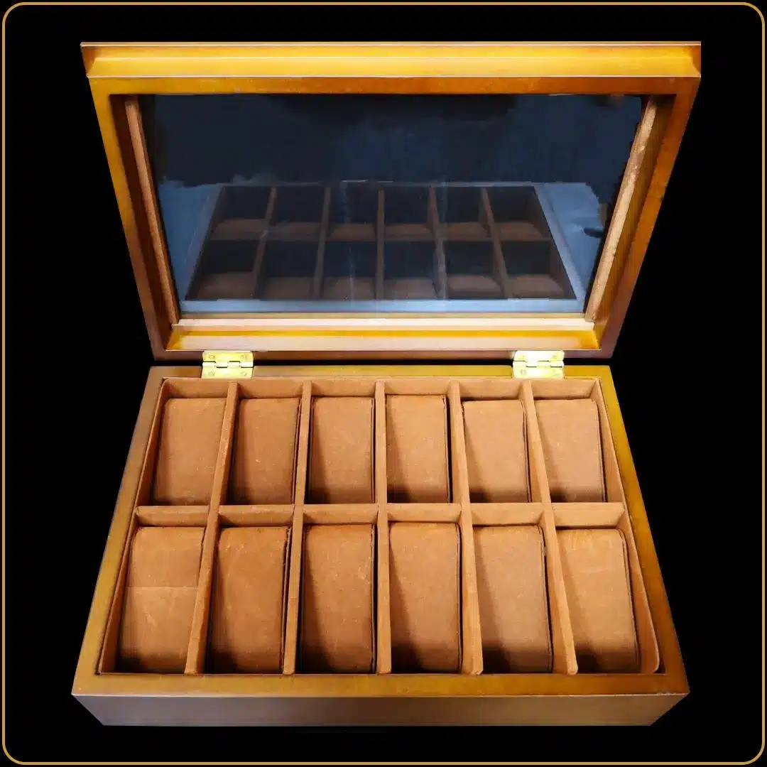 kutija za satove poklon sa staklenim poklopcem