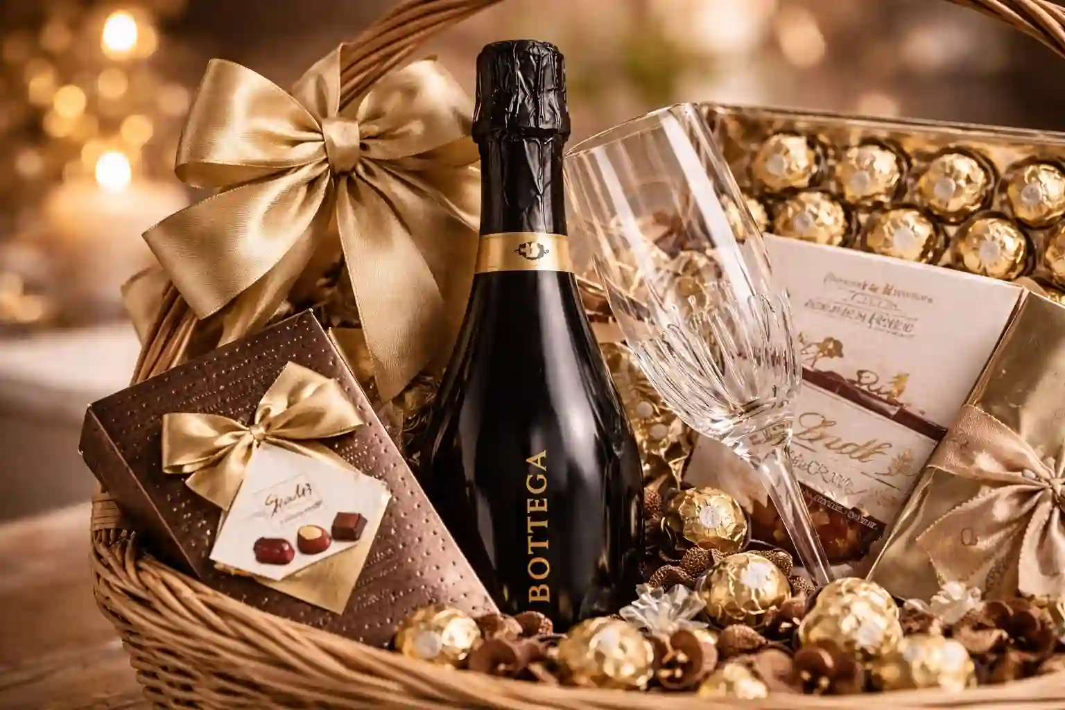 luksuzni poklon za 8. mart bottega poklon korpa