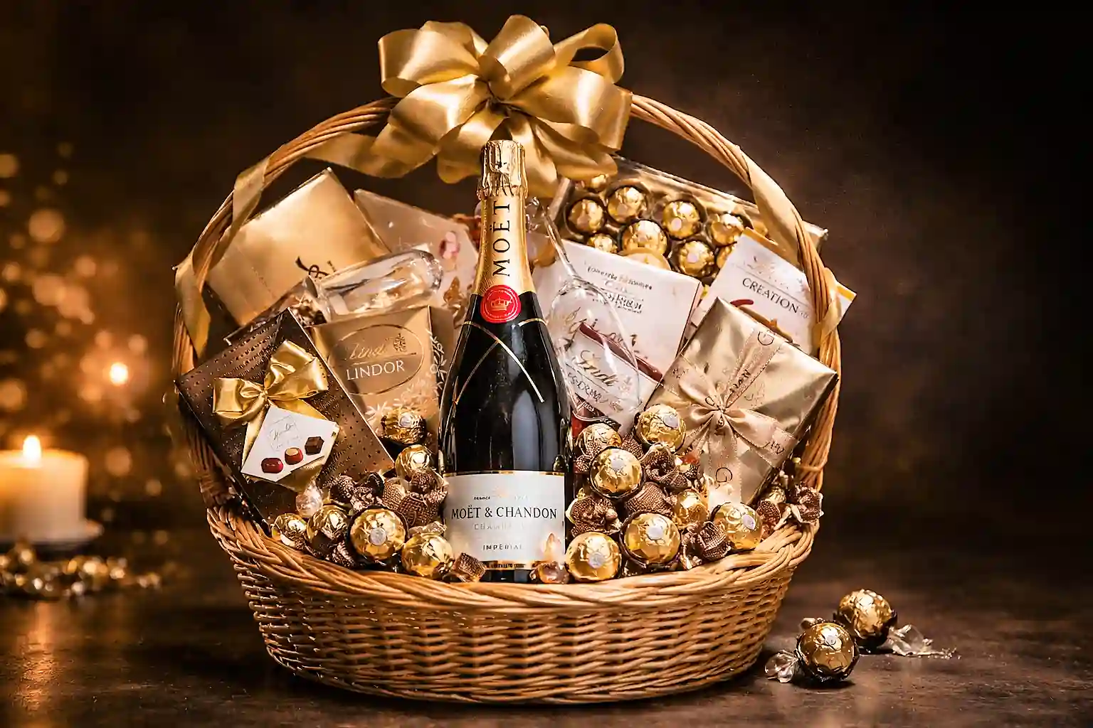 luksuzni poklon za 8. mart moet poklon korpa