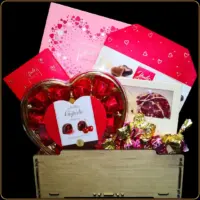 poklon gajbica volim te čokoladna srca za devojku