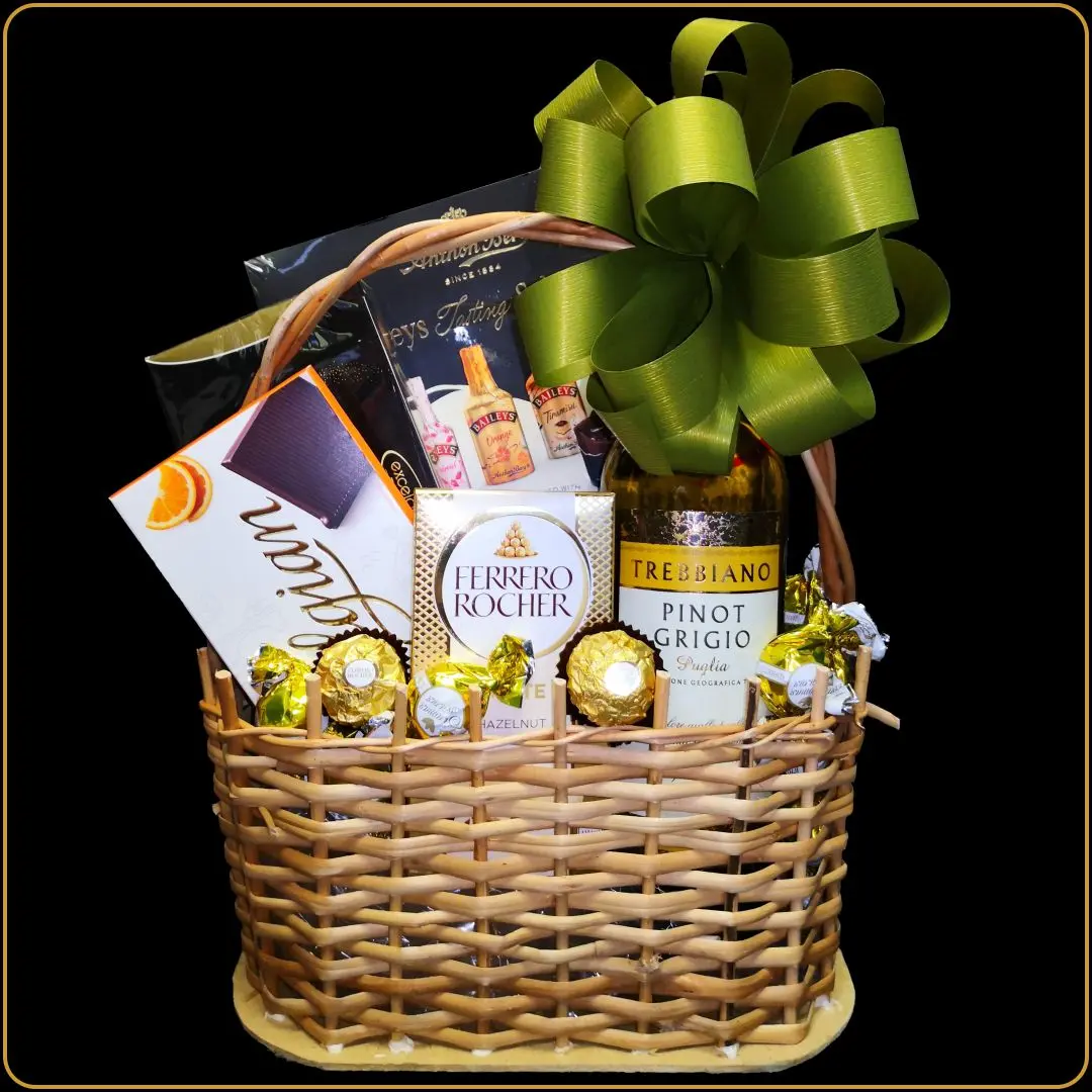 poklon korpa pinot grigio za ženu za rođendan ili posebnu priliku