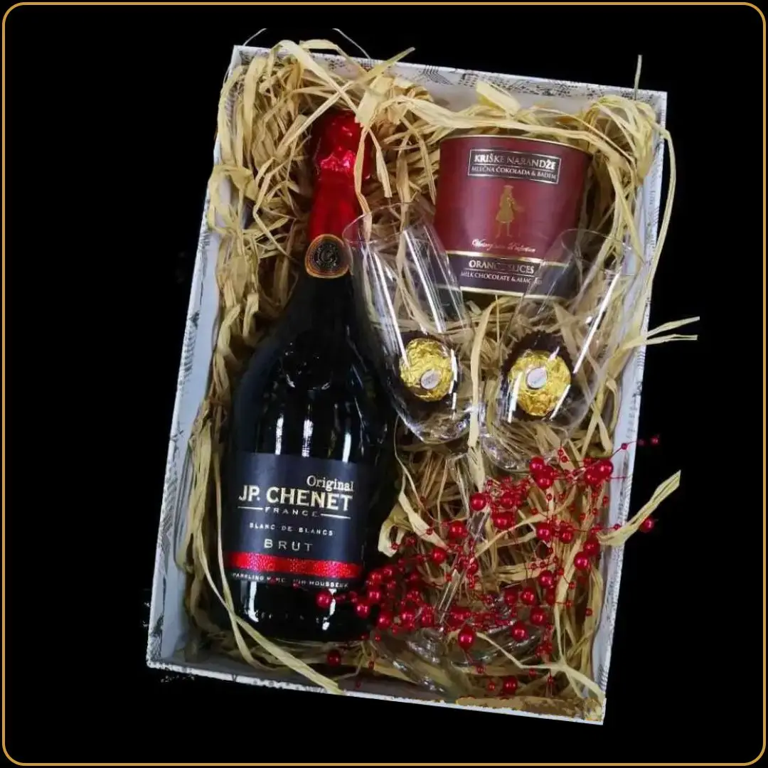 korporativni poklon set sa penušavim vinom