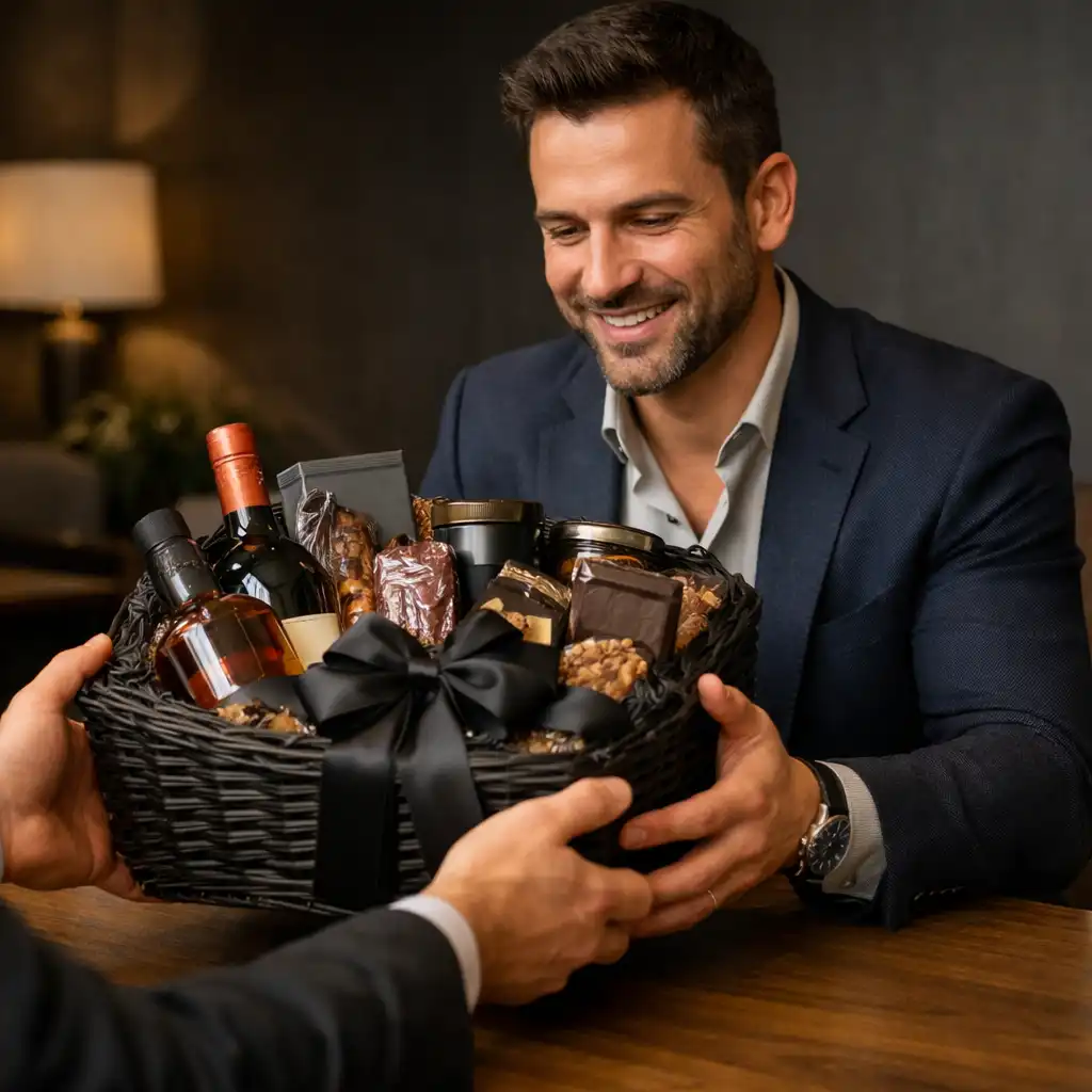 poklon za muškarca koji ima sve uručenje poklon korpe