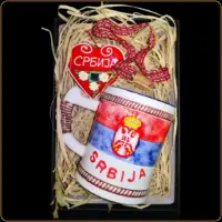 set solja srbija sa etno suvenirima u kutiji