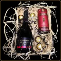 poklon set brut sa jp chenet penušavim vinom i čokoladama