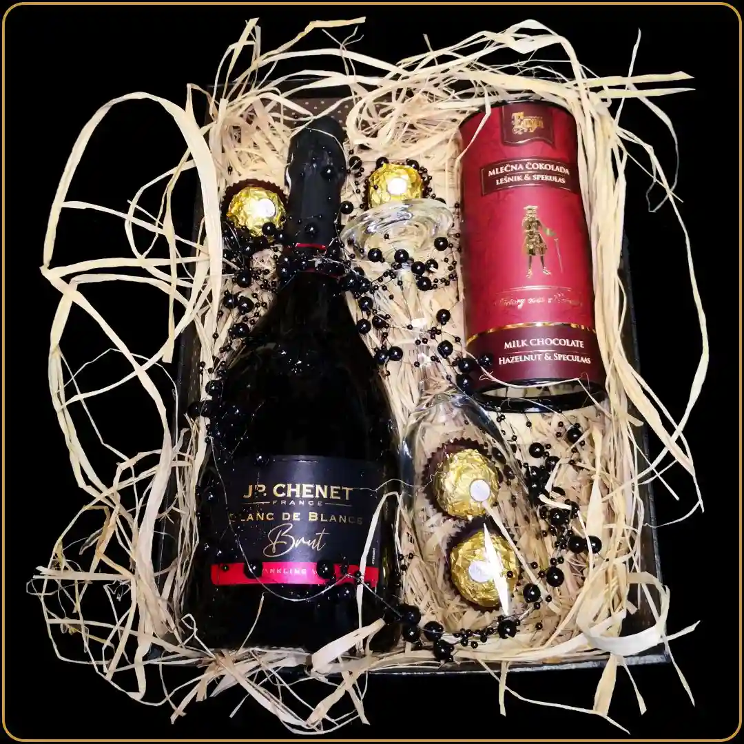 korporativni poklon set sa penušavim vinom