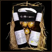 poklon set duo sa vinima aleksić i vinskim setom