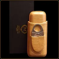 myon futrola za 2 cigare sa sekačem braon eko koža