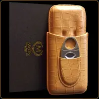 myon futrola za tri cigare braon eko koža sa sekačem