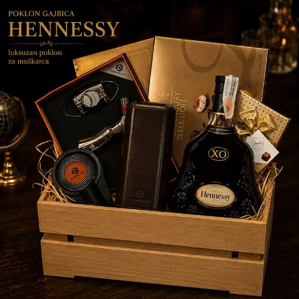 Luksuzni poklon za muškarca gajbica Hennessy