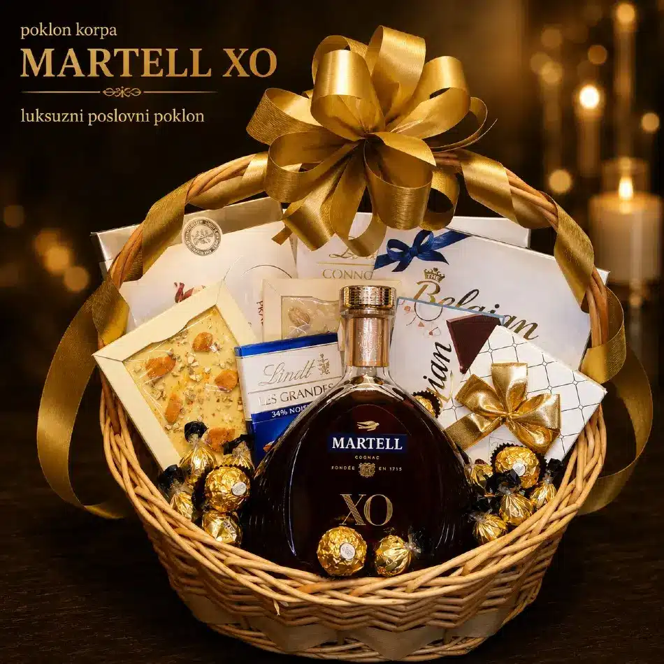 Luksuzni poslovni poklon korpa Martell XO