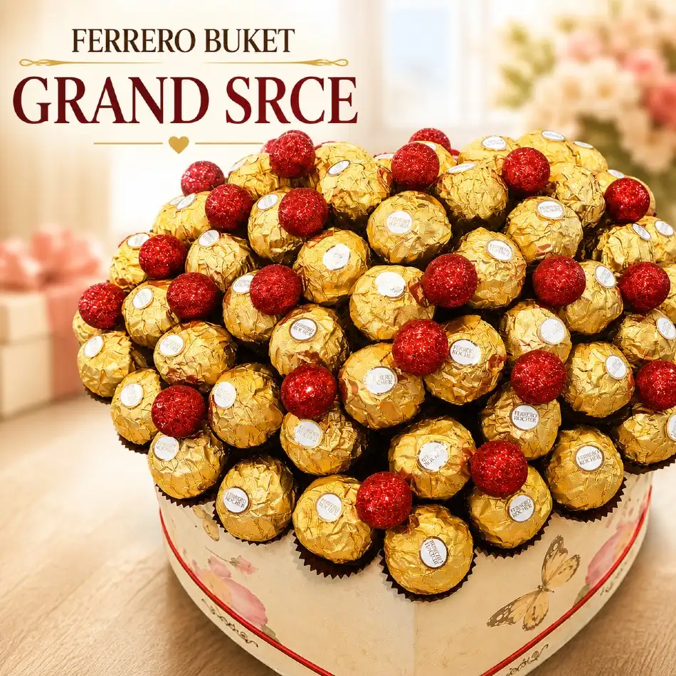 Ferrero buket Grand Srce kao originalan rođendanski poklon u obliku srca