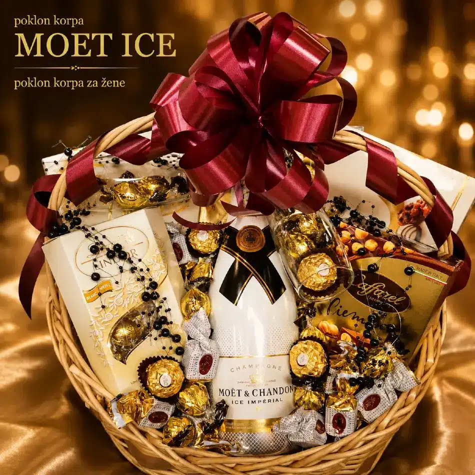 Poklon korpa za ženu Moet ice