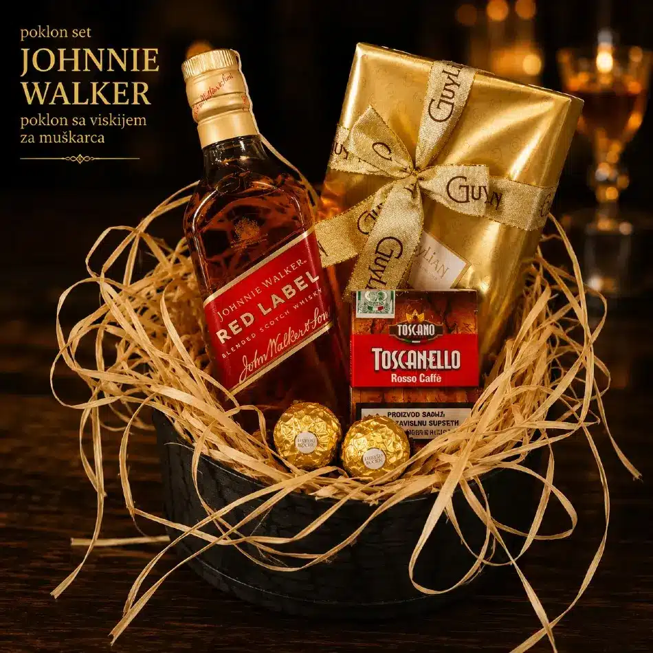 poklon sa viskijem za muškarca set johnnie walker
