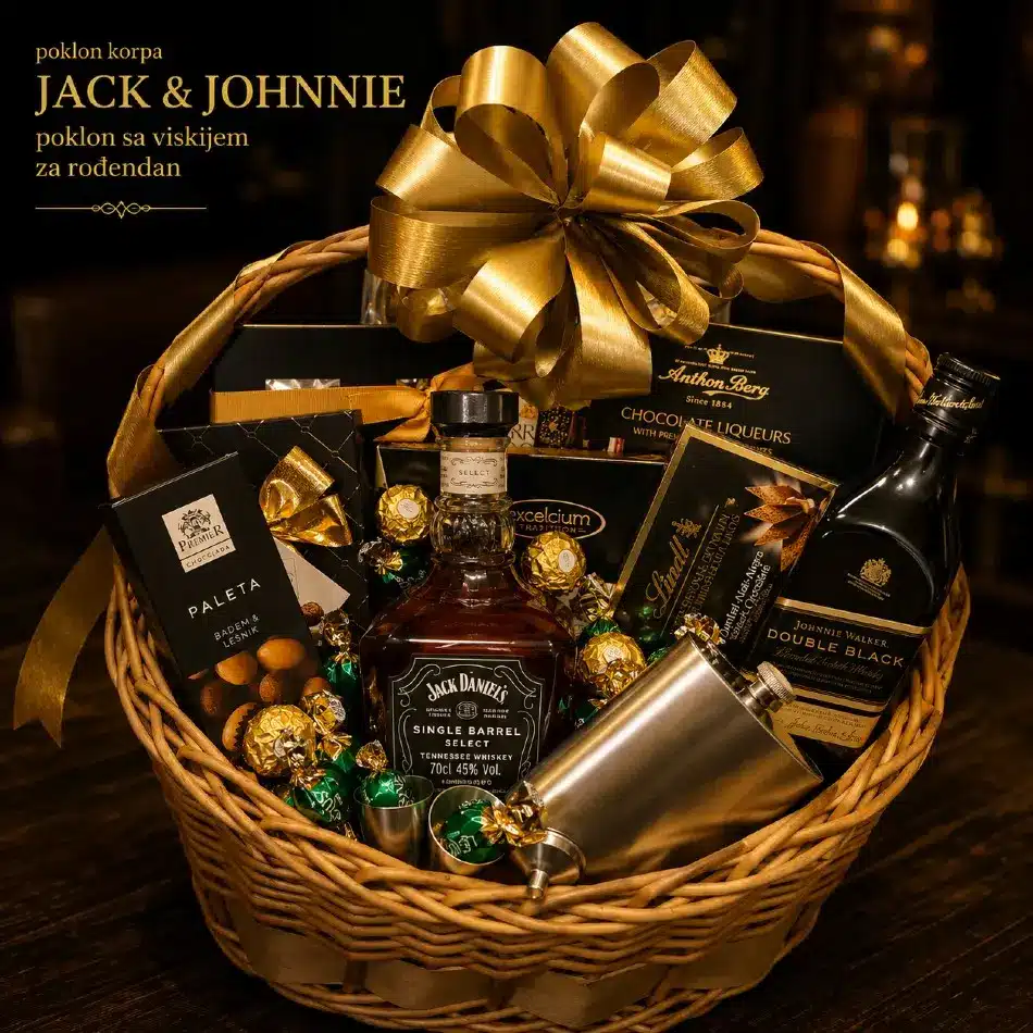 poklon sa viskijem Jack Daniel's i Johnnie Walker