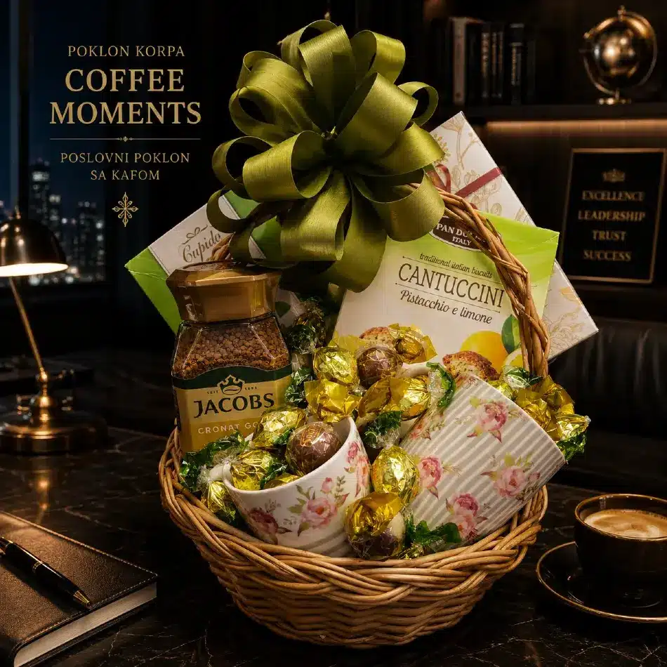 poslovni poklon sa kafom korpa coffee moments