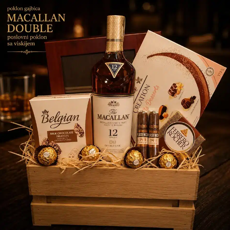 poslovni poklon sa viskijem gajbica macallan double