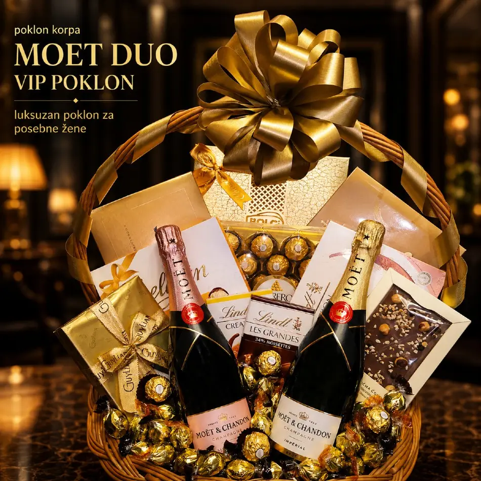 vip poklon za žene korpa moet duo