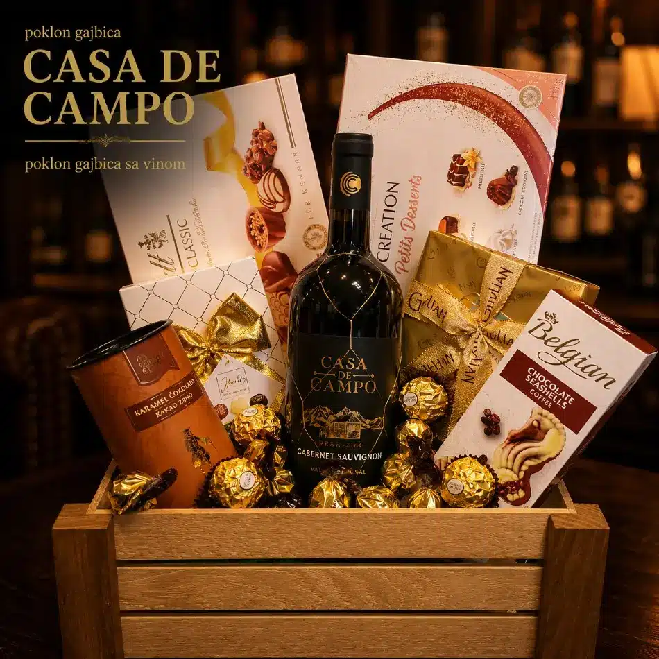poklon gajbica sa vinom casa de campo