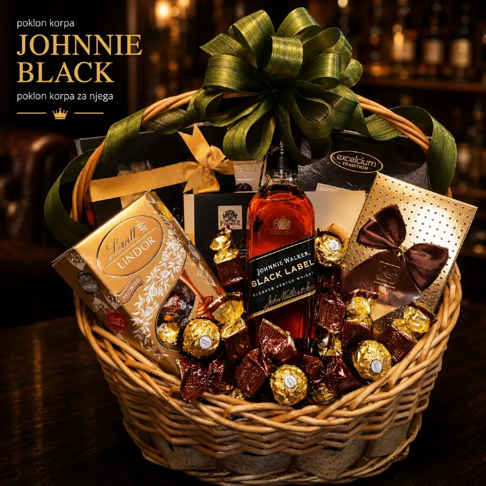 Poklon korpa Johnnie Black kao svečan romantičan poklon za njega